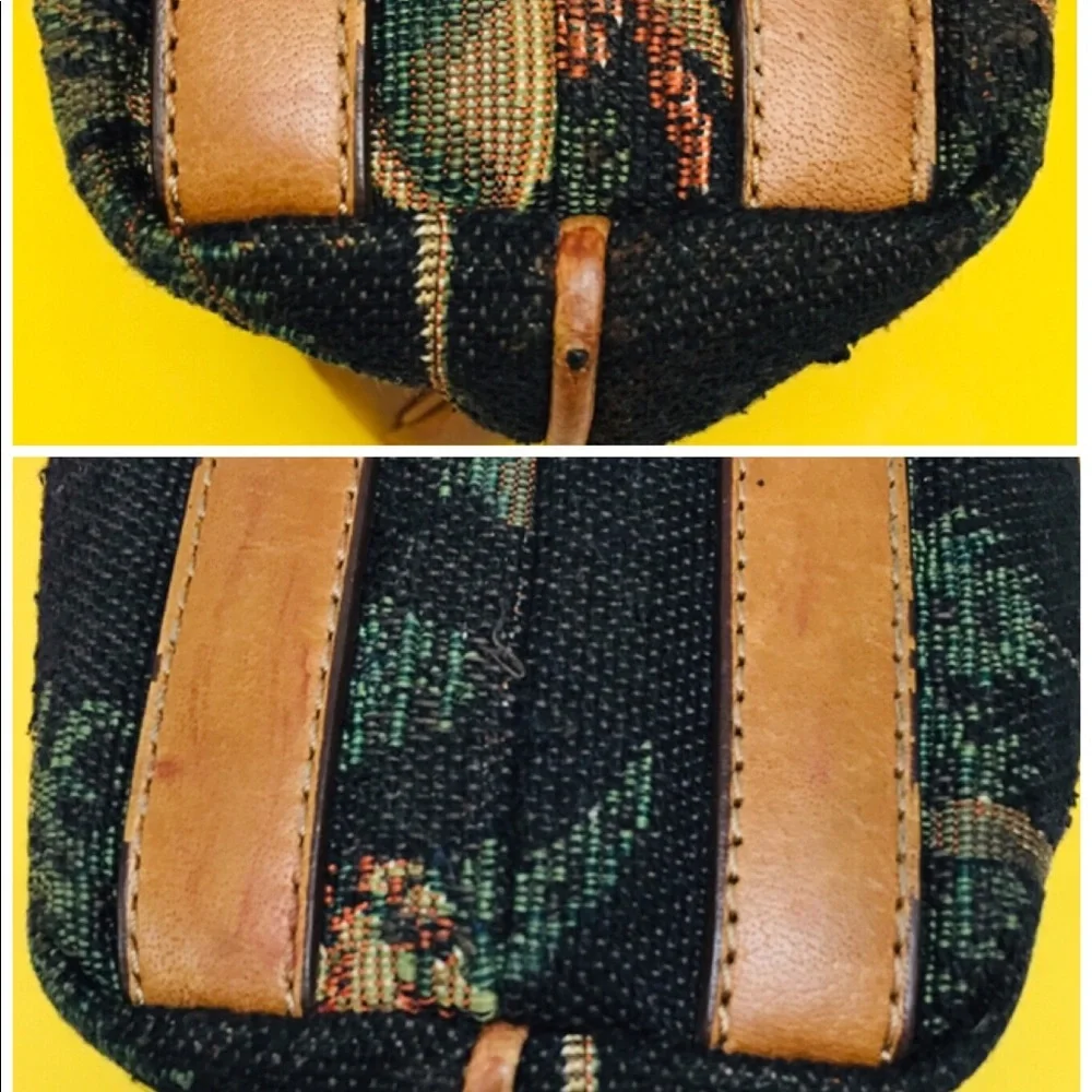 TOMMY BAHAMA PRINTED CANVAS LEATHER TRIMS SHOULDER BAG_7